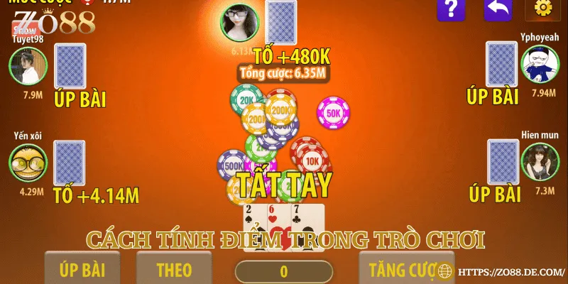 Chi tiết cách tính điểm đơn giản khi đánh bài Liêng