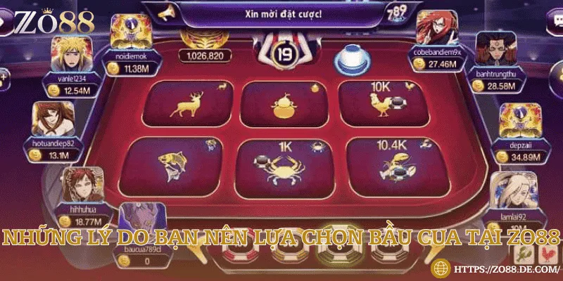 Hướng dẫn chơi bầu cua tại Zo88 chi tiết dành cho newbie Những lý do bạn nên lựa chọn bầu cua tại Zo88